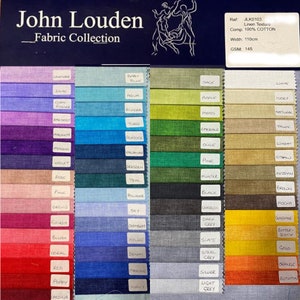 100% Cotton Fabric John Louden Linen Look Texture Blender Patchwork
