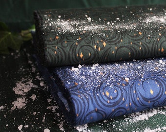 100% Cotton Fabric Contemporary Christmas Xmas Starry Night Festive 145cm Wide