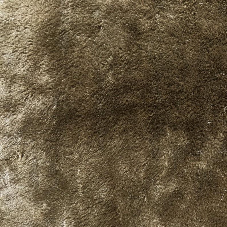 Plush Fur Fabric Plain Luxurious Super Soft Material 150cm Wide Chocolate