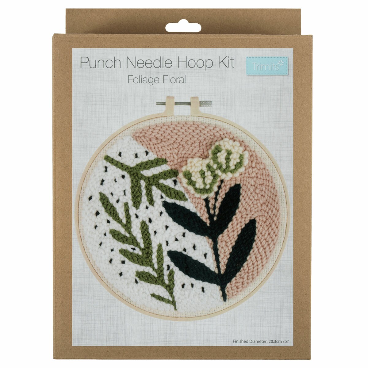 Trimits Punch Needle Kits Yarn and Hoop Lion Love Floral Etsy UK
