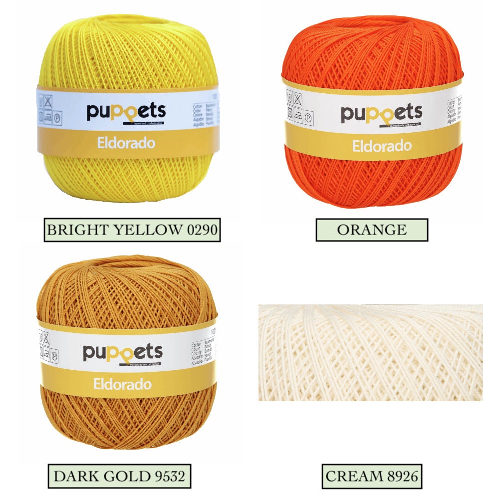 Puppets Eldorado No.10 100 Cotton Crochet Thread Craft Yarn Etsy UK