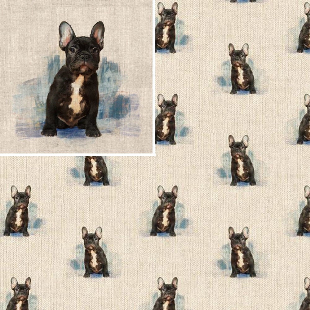 Frenchie Dog Fabric Etsy UK