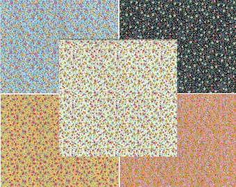 100% Cotton Poplin Fabric Rose & Hubble Ditsy Floral Finsen Road