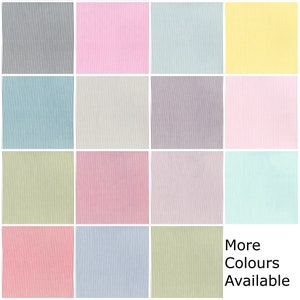 May include: A collection of 12 fabric swatches with different coloured stripes. The swatches are arranged in a grid pattern.  More Colours Available.
