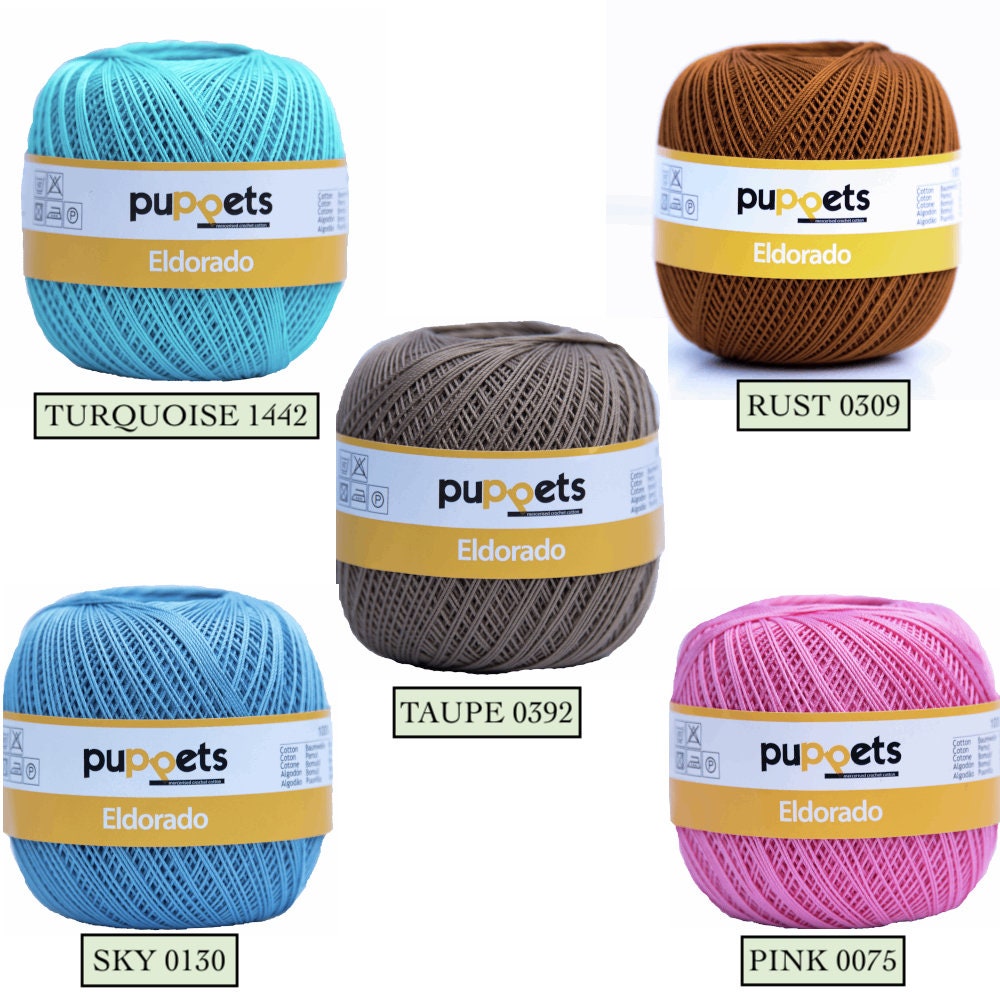 Puppets Eldorado No.10 100 Cotton Crochet Thread Craft Yarn Etsy UK