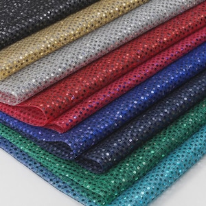3mm Sequin Fabric Sparkly Stretch Metallic Jersey