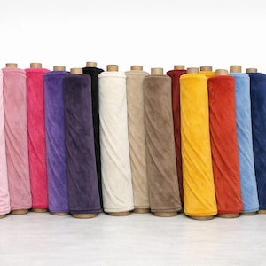 Cuddle Fleece Fabric Plain Coloured Super Soft Double Sided 147cm Wide