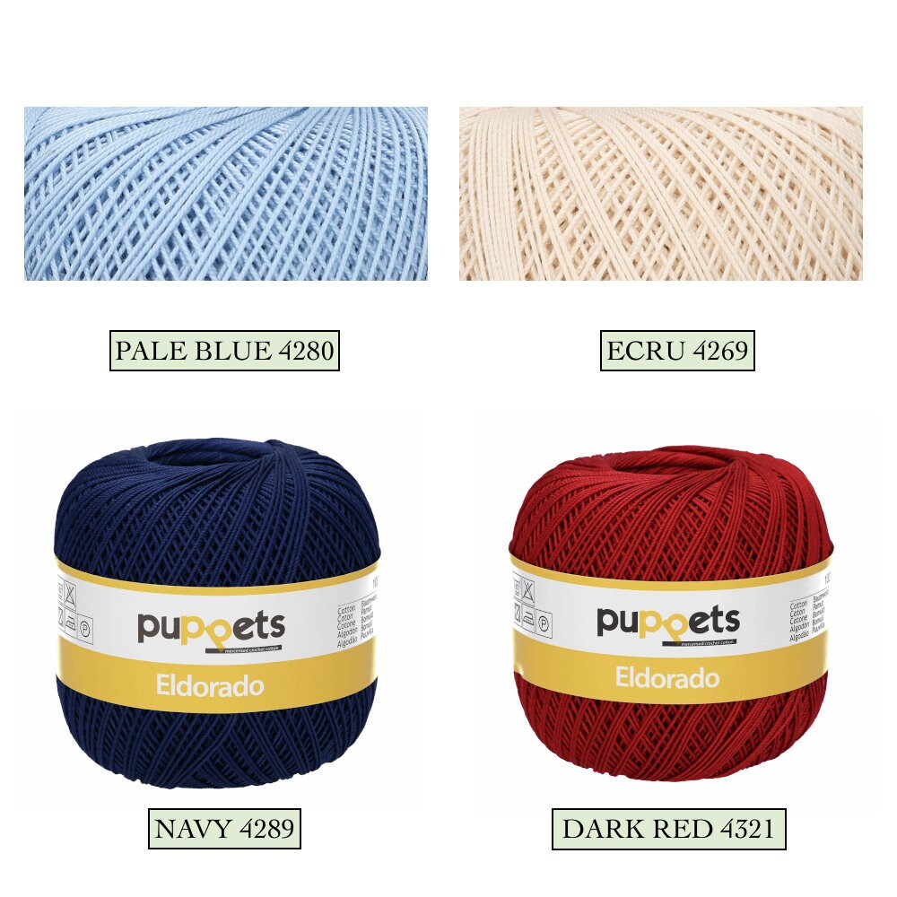 Puppets Eldorado No.10 100 Cotton Crochet Thread Craft Yarn Etsy