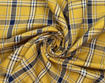 100% Brushed Cotton Fabric Checks Tartan Flannel Ogilvy Winceyette Soft