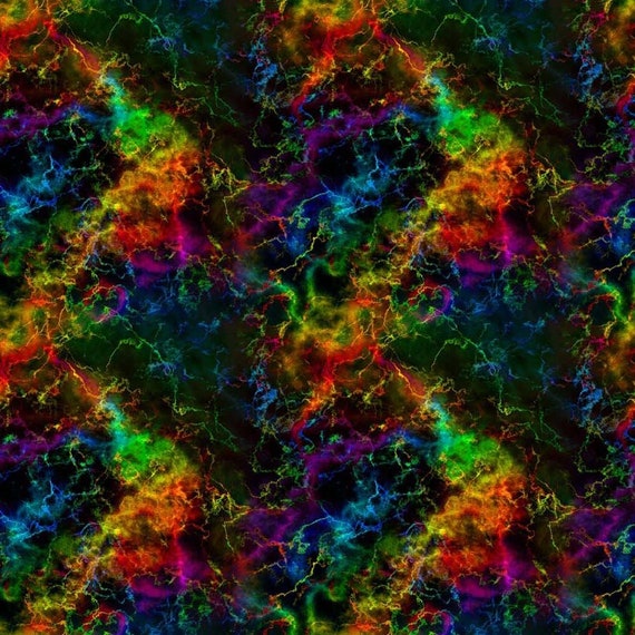100% Cotton Digital Fabric Storm Rainbow Universe Crafty 140cm Wide