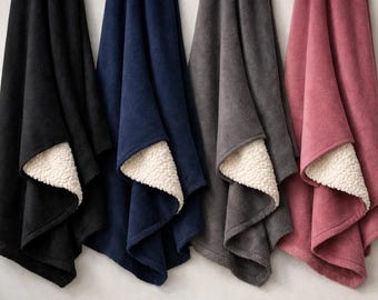 Sherpa Fleece Fabric Soft Plain Cosy Warm Material Blankets Clothing 144cm Wide