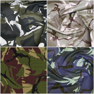 100% Cotton Drill Fabric Camouflage Army Military 150cm Wide