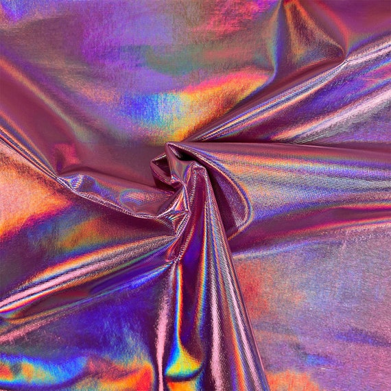 100% Polyester Jersey Holo Sparkle Foil Fabric Dancewear Dressmaking 100cm Wide