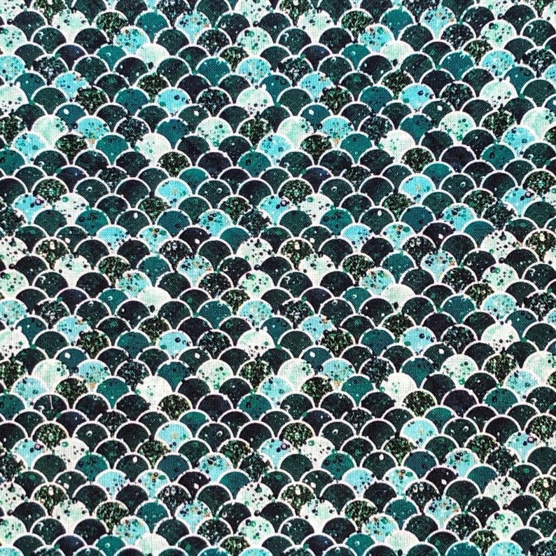 100% Cotton Digital Fabric Mottled Ocean Waves 140cm Wide Crafty bild 2