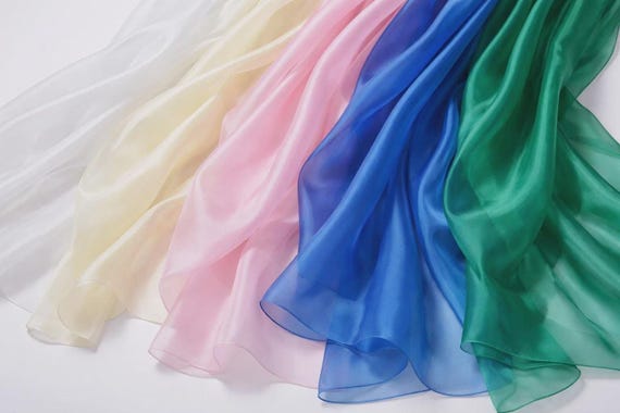 Organza Fabric: Sheer Polyester Material (150cm Wide, Lightweight)