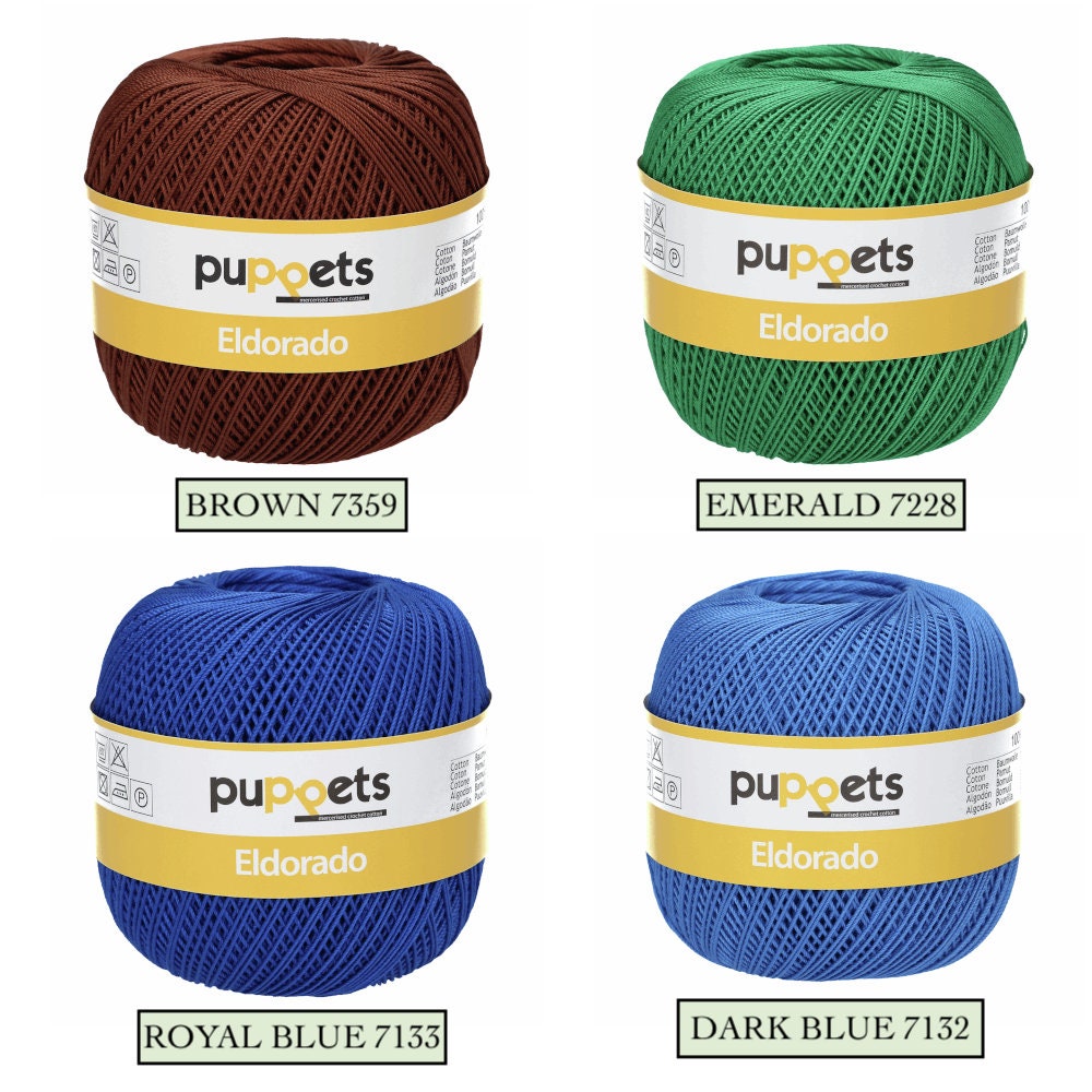 Puppets Eldorado No.10 100 Cotton Crochet Thread Craft Yarn Etsy UK