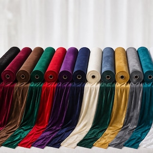 Cotton Velvet Fabric Plain Soft, Elegant & Versatile (200gsm)