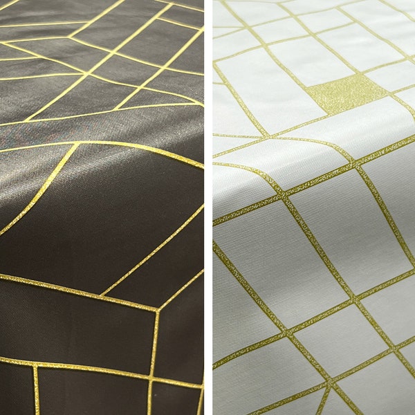 Italian PVC Geometric Embossed Craft Fabric Tablecloth Fabric 140cm Wide