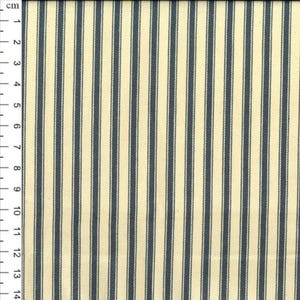 Canvas Ticking Stripes Fabric 100% Cotton, 8mm Stripe, Upholstery & Craft