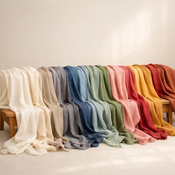 Double Gauze Fabric 100% Cotton Muslin Lightweight Dressmaking 132cm Wide