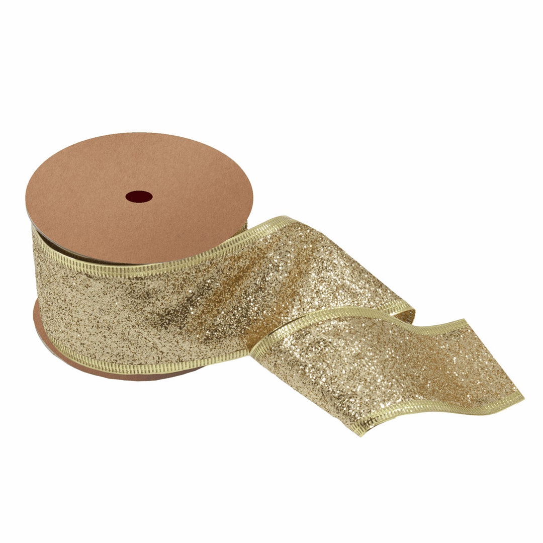 Paper Sparkly Ribbon 63mm Glitter Sparkle Ribbon Festive Party Sparkly Christmas Gift ...