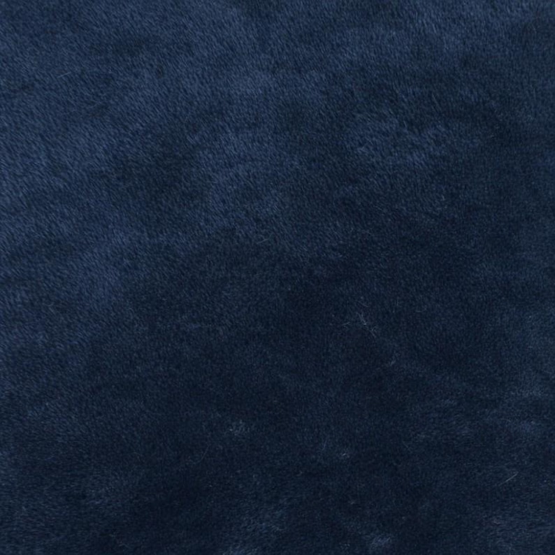 Plush Fur Fabric Plain Luxurious Super Soft Material 150cm Wide Navy