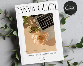 Guía instructiva de Canva - Guía de diseño de Crater Woods - Folleto PDF de descarga instantánea - Cargar/Editar/Modificar/Descargar/Guardar paso a paso