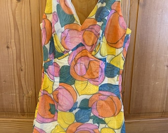 Vintage 50s 60s Rose Marie Reid Floral One-Piece Swimsuit in Sheer Multi-Color