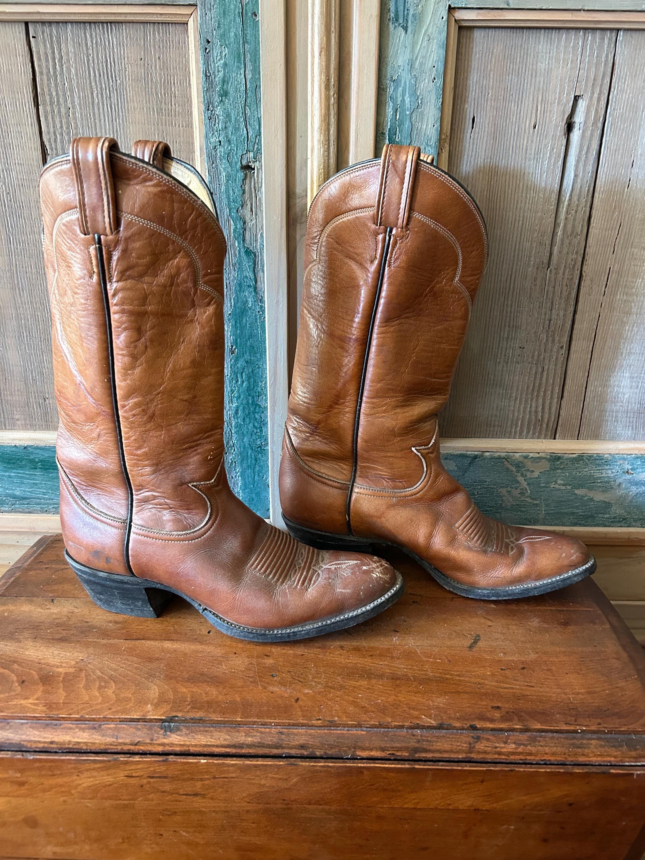 Vintage Tony Lama Cowboy Boots Men