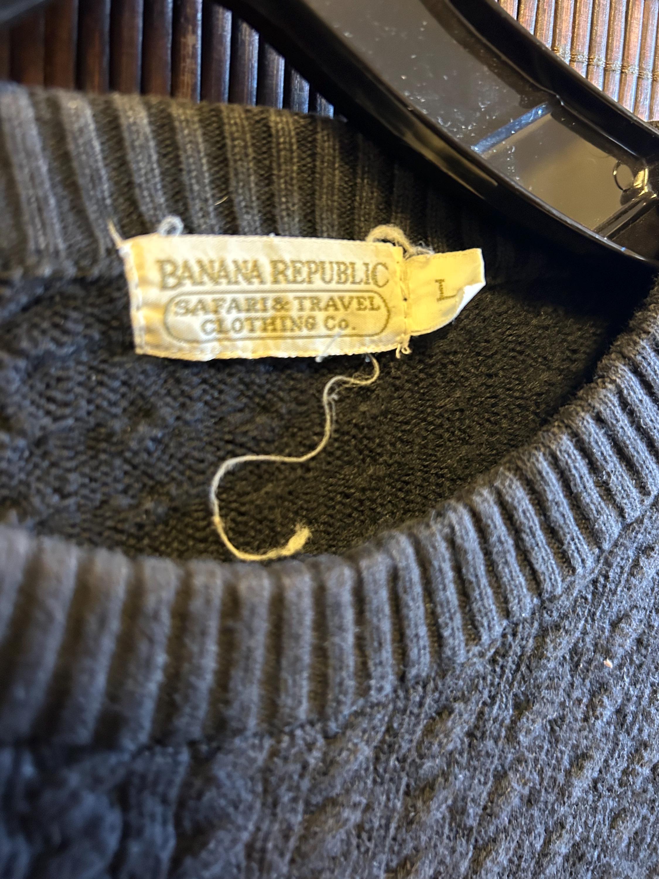 Vintage Banana Republic Safari & Travel Clothing Co. Black Cotton 