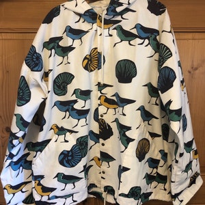 Vintage 1990s Michigan Rag Co Hooded Cotton Canvas Jacket Novelty 