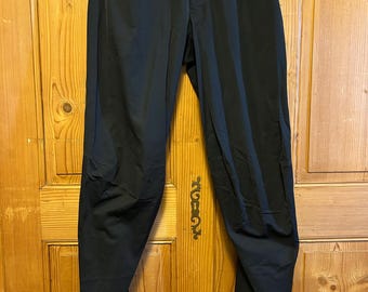 Vintage Marithe Francois Girbaud Herren Schwarze Flat Front Hose Made in Italy