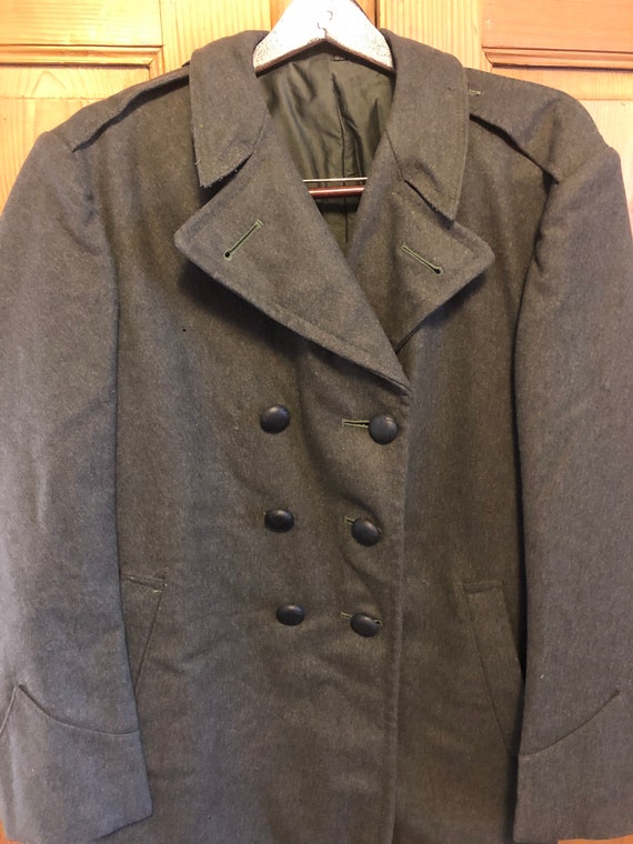 Vintage 1940’s WWII USMC Green Wool Double Breast… - image 2