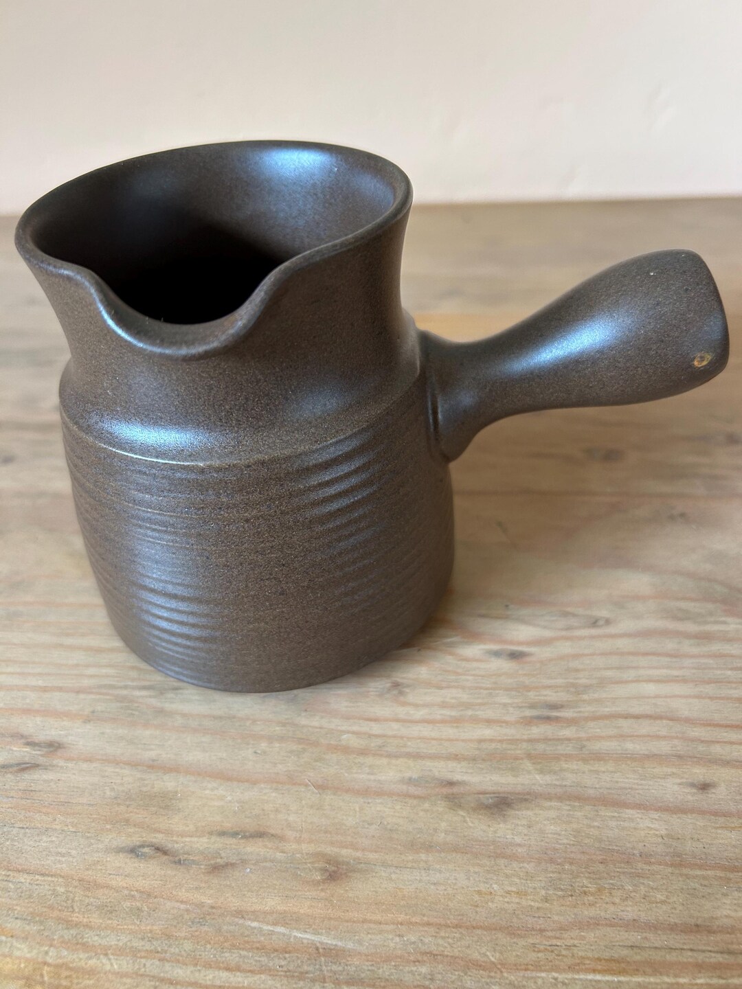 Vintage Langley Denby Sherwood Brown Stoneware Creamer Pitcher Made in ...