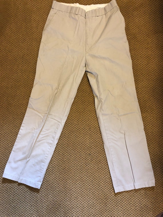 Vintage 70s-80s Banana Republic Mens Khaki Chino Pants Flat Front 