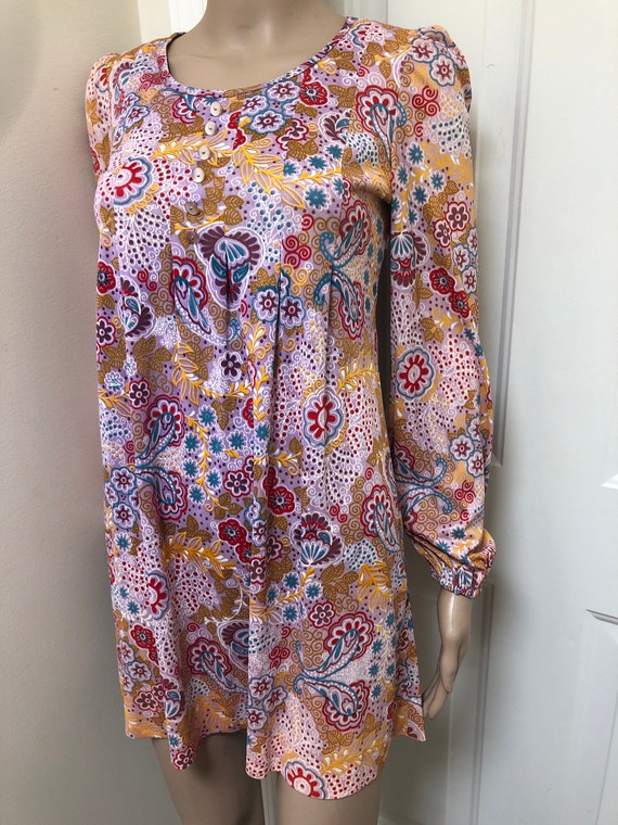 Vintage 60s Clobber of London Psychedelic Floral … - image 2