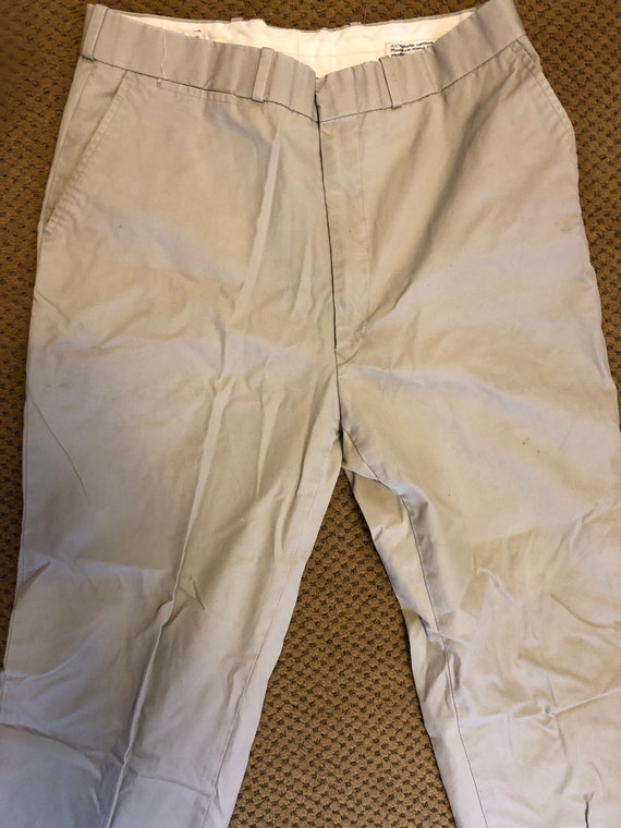 Vintage 70s-80s Banana Republic Mens Khaki Chino Pants Flat Front 