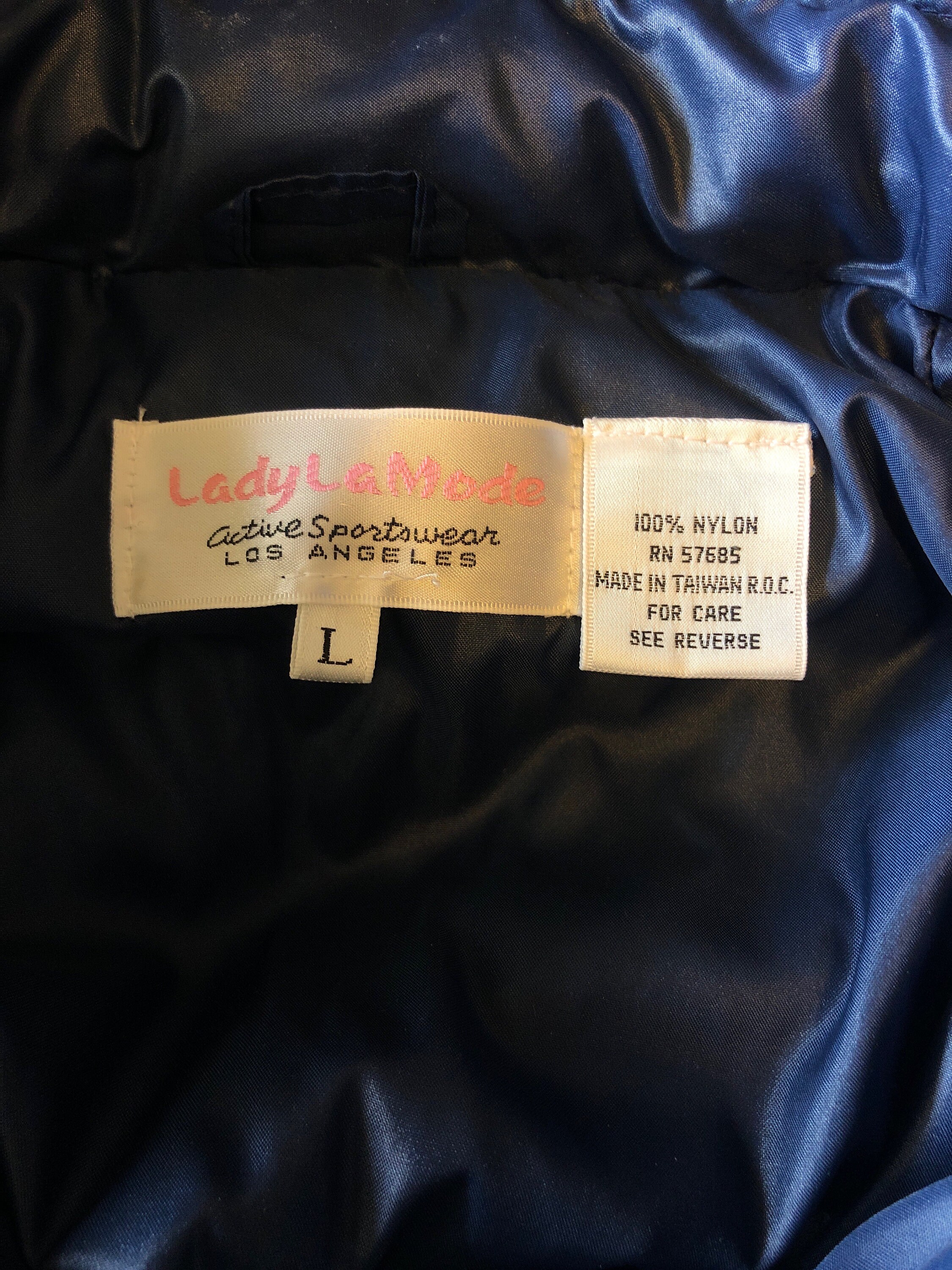 Vintage Lady La Mode Active Sportswear Blue Nylon Track Jacket Hood Waterproof Etsy