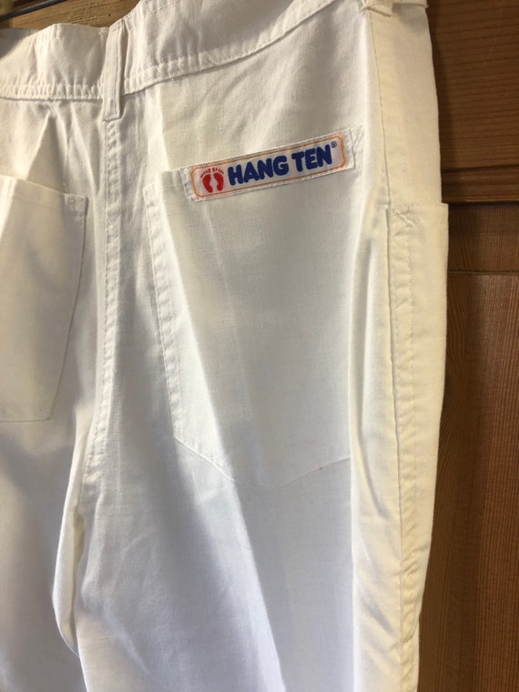 Vintage Hang Ten Lightweight Crisp White Cotton H… - image 9