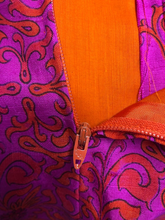 Vintage 60s Vogue Paris Original Fuchsia Orange S… - image 8