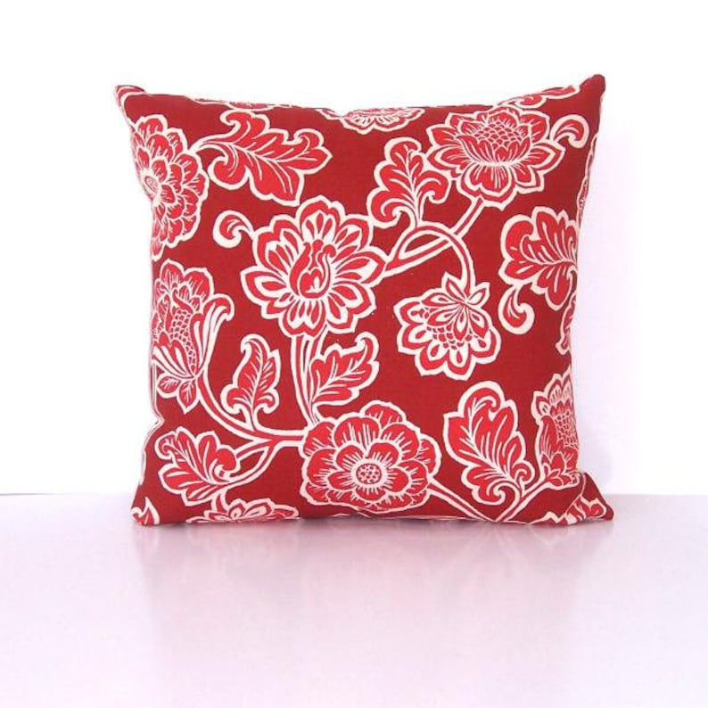 Outdoor Deck Pillow Cover 16x16 Cream Rust Paisley Outdoor Pillow 16x16 Patio