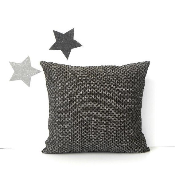 Black Grey Masculine Pillow Cover 18x18 Masculine pillows | Etsy