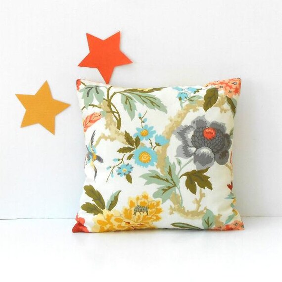 Waverly Sun N Shade Fl Outdoor Pillow Cover 18x18 Gold Waverly Sun N Shade Fl Outdoor