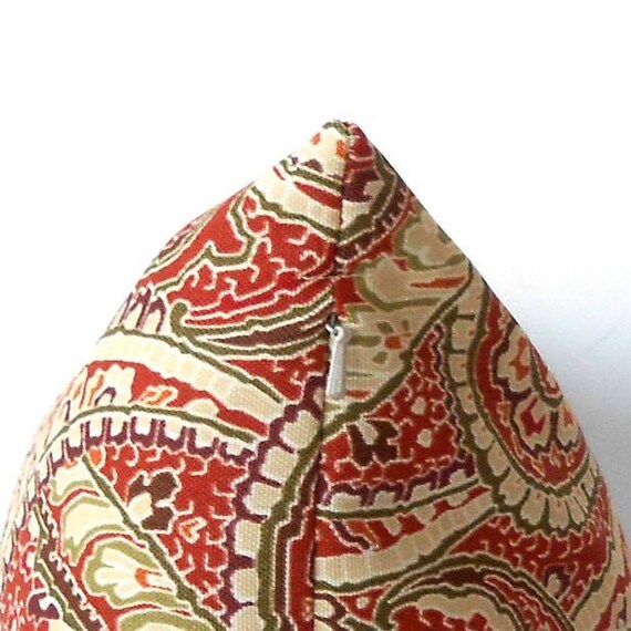 Rust Paisley Outdoor Pillow 16x16 Patio Rust Paisley Outdoor Pillow 16x16 Patio