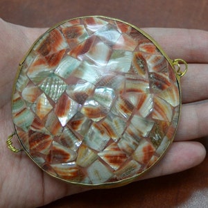 rode ABALONE Shell TRINKET Box Coin Purse