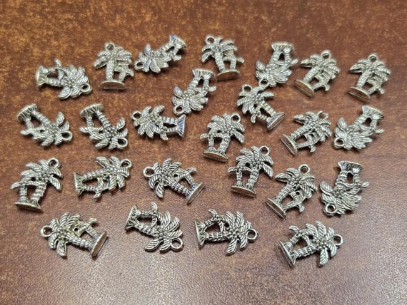 25 pcs antique SILVER METAL ALLOY charms (lead, nickel, & cadmium free)
