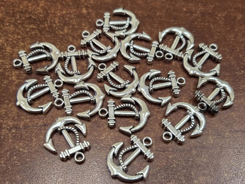 25 pcs antique SILVER METAL ALLOY charms (lead, nickel, & cadmium free) image 7