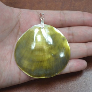 brown GOLDEN mother of PEARL shell Pendant