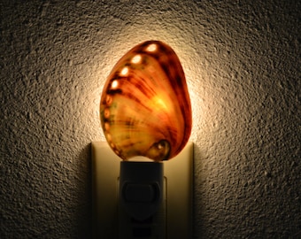 RED ABALONE Sea Shell NIGHTLIGHT Bathroom Kitchen