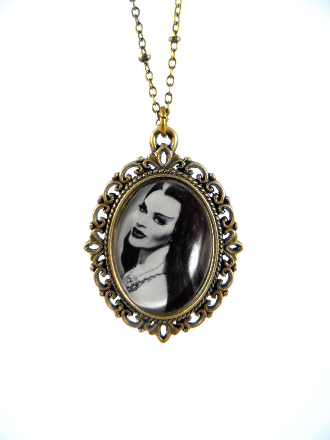 Lily Munster Necklace Etsy